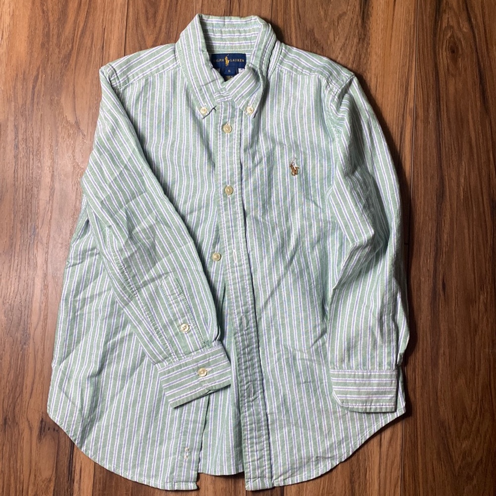 Gently Used Kids Polo Long Sleeve Button up Shirt!! Still very Nice!!